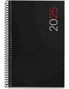 Agenda Día Página polipropileno Espiral activa City 117 x 182 negro Catalán 2025