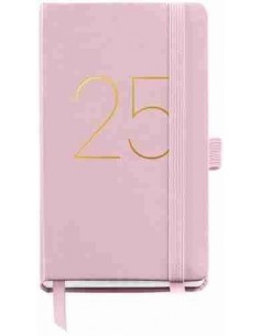 Agenda Semana Vista rígida cosida Passport Chester 90 x 140 rosa 2025