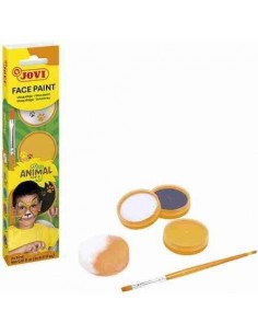 Maquillaje ANIMALS - Estuche 3 botes 8 ml maquillaje crema + accesorios