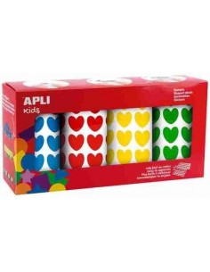 Pack de 4 rollos gomets corazón