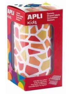 Rollo gomets Mosaico rojo/naranja/amarillo