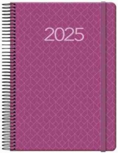 Agenda Día Página Newport Espiral 14x20 Buganvilla 2025