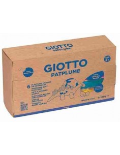 Plastilina Giotto Patplume 6 uds. 350 gramos colores primarios