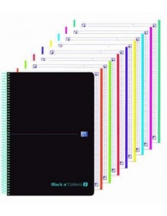 Cuaderno Black & Colors tapa plástico multiasignatura