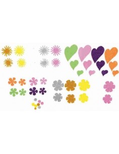 Figuras Eva purpurina adhesivas