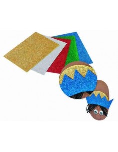 Láminas EVA con purpurina incrustada bolsa surtidas