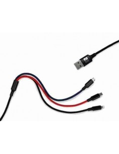 Cable Premium 3en1 (2.4A) Micro USB + Type c + Lightning