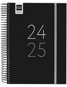 Agenda escolar Finocam secundaria Negro 1/4 1DP 24-25