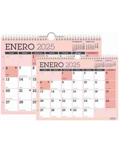 Calendario pared 2025 Classic 42 x 30 cm.