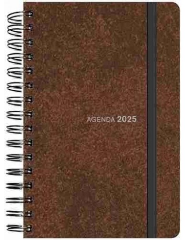 Agenda Día Página Espiral 2025 tapa sintética flexible 16 x 23