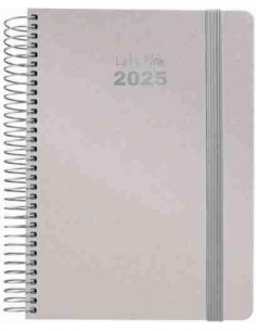 Agenda 25 D/P 15X21 METALLIC plata