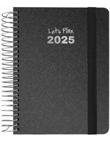 Agenda 25 S/V A6 METALLIC negro