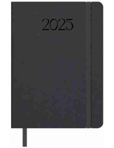 Agenda Día Página Manhattan 14x20 Negro 2025