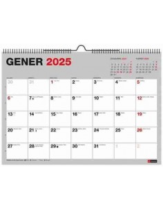 Calendario de pared con espacio para escribir A4 gris Catalán 2024