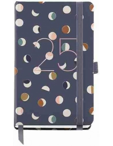 Agenda Día Página cosida rígida Passport 90 x 140 Moonlight Catalán 2025