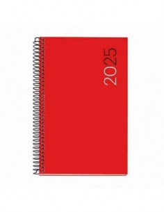 Agenda Día Página polipropileno Espiral activa City 117 x 182 rojo 2025