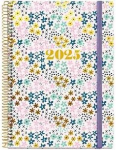 Agenda Día Página Espiral Plus cartón 155 x 213 Spring 2025
