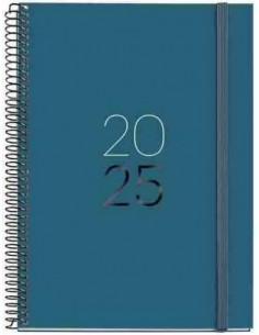 Agenda Día Página Espiral Plus cartón 155 x 213 Calm Ocean 2025