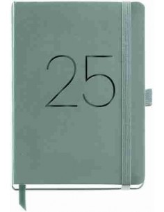 Agenda Semana Vista rígida cosida Plus Chester 155 x 213 verde Catalán 2025