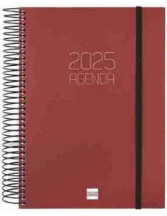 Agenda Día Página Opaque E10 Burdeos Catalán 2025