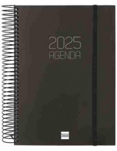 Agenda Día Página Opaque E10 Negro Catalán 2025