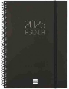 Agenda Semana Vista Opaque E10 Negro Catalán 2025