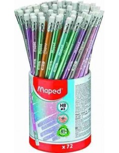 Lapiz  black peps triangular  grafito con goma