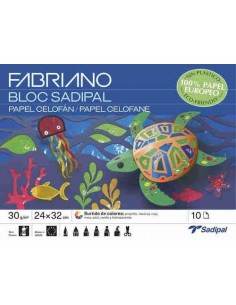 Cuadernos de manualidades papel transparente celofán 10 hojas
