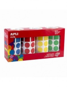 Pack de 4 rollos gomets geométricos 20 mm