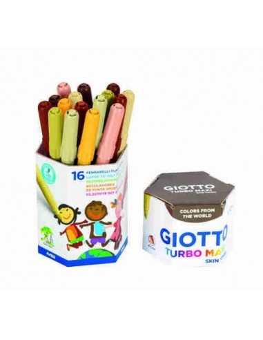 Giotto Turbo Maxi Skin Tones Bote cartón 16 uds.