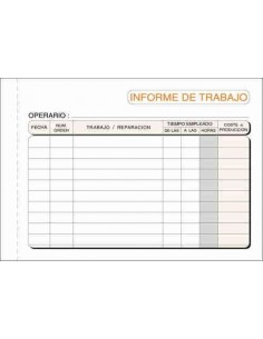 Talonario informe de trabajo