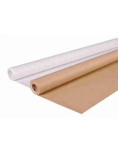 Papel Kraft marrón y blanco en rollo