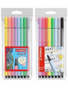 Estuche Pen 68 acuarelable 8 uds.