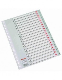 Abecedarios e índices numéricos en polipropileno