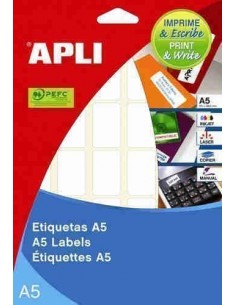 Etiquetas A5 adhesivo permanente