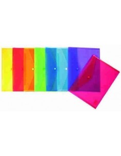 Sobres de polipropileno translúcido cierre broche