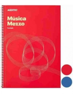 Cuaderno de música Mezzo 12 pentagramas 32 hojas