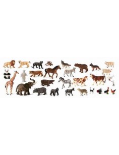 Conjuntos temáticos de animales - Animales granja y salvajes