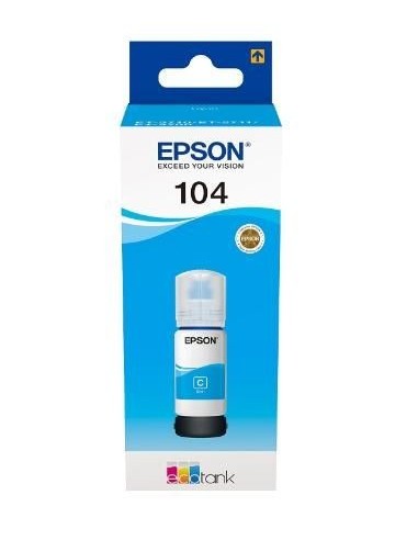 Epson tinta 104 EcoTank Cyan ink bottle