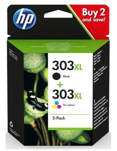 HP Envy Photo 6230,7130,7134,7830 Combo Pack 2 Negro y Color Nº303XL