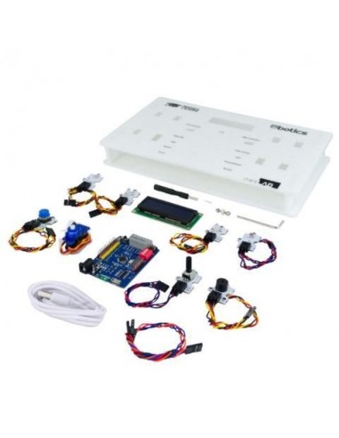 Mini lab kit electrónica y programación con múltiples componentes