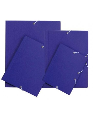 Carpetas de gomas cartón azul