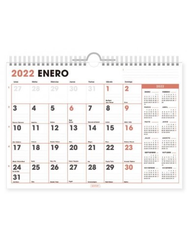 Calendario de pared Office 42x30 2022
