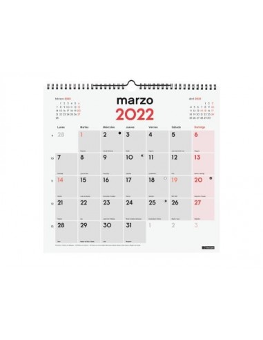 Calendario de pared Para escribir 34x32  Catalán 2022