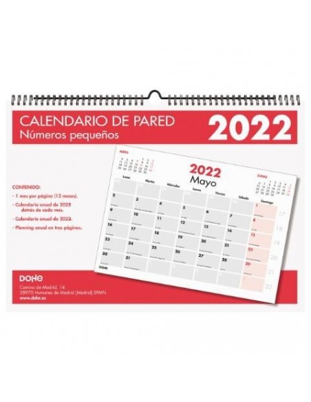 Calendario de pared para escribir A4 2022