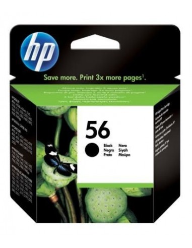 HP Deskjet 5150/5550/5652/5850, PhotoSmart 7150/7350/7345/7530/7550, PSC-1110 Cartucho Negro Nº56