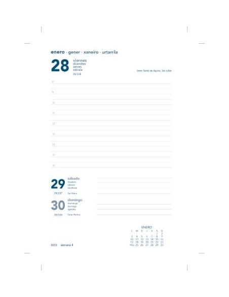 Agenda Día página Bretaña 14,5x21 Azul 2022