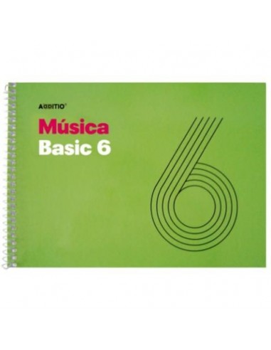 Cuaderno de música Basic 6 pentagramas 25 hojas