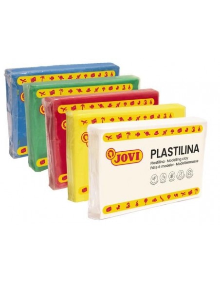 Plastilina JOVI bandeja 6 pastillas 50 g colores PASTEL