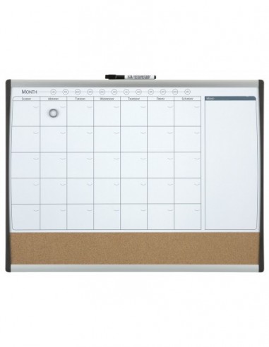 Combo: Planning mensual magnético + tablero corcho